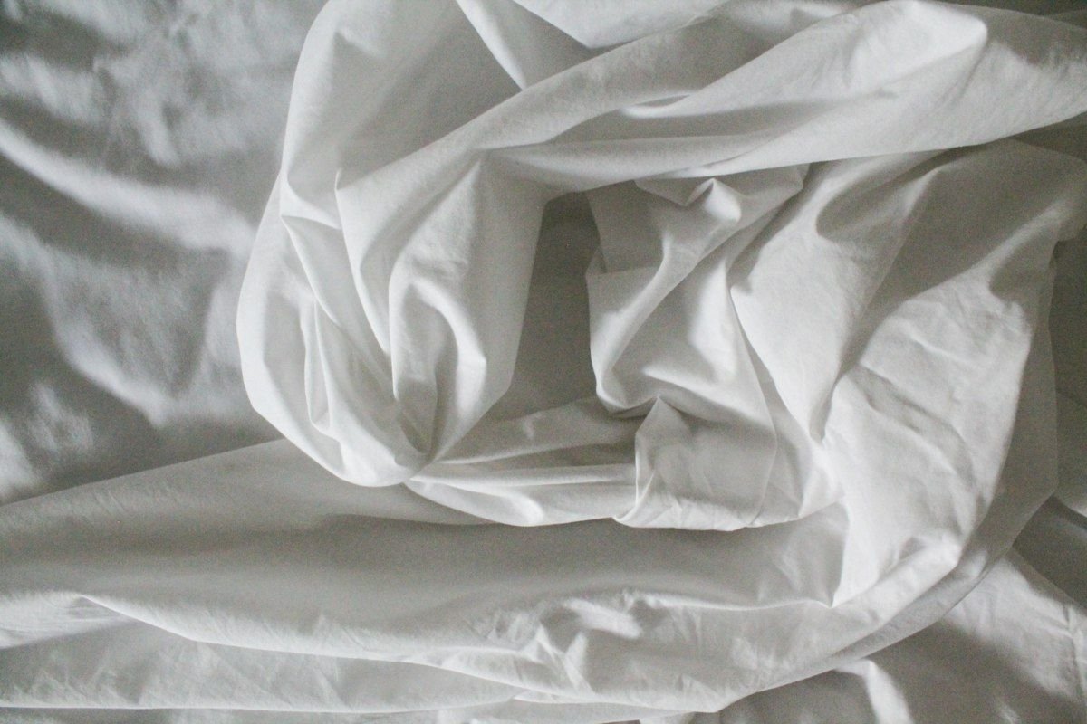White cotton fabric close-up